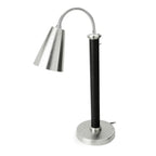 Thumbnail image #1 for Eastern Tabletop CBK41 Single Freestanding Lamp Warmer, 250W Bulb, Flexible Head, Conical Shade, Stainless Steel and Black Finish
