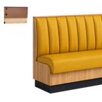 Thumbnail image #1 for ATSMFG ATS AT&S-ASWB-KR42-6CH GR5/COM 42" High 6-Channel Upholstered Wall Booth with Removable Padded Seat