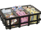 Thumbnail image #1 for Cal-Mil Heritage 22440-6-112 6-Jar Condiment Caddy with 3 Jars, Black, 12.75"W x 8.5"D x 4"H