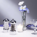 Thumbnail image #2 for Chef Specialties Professional Series Lori 29160 Salt Shaker and Pepper Mill Set, 5-1/2", Clear Acrylic, Chrome Finish