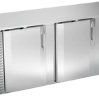 Thumbnail image #1 for Victory Refrigeration VBB94HC-F-S Three-Door Solid Swing Door Back Bar Refrigerator, Stainless Steel, 94"W x 30-1/8"D x 34"H