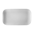 Thumbnail image #1 for CAC China Oxford OXF-C14 Rectangular Porcelain Coupe Platter, 13-1/2" x 7-1/2" x 1-1/8" 1 Dozen
