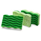 Thumbnail image #1 for Libman Commercial 1076 Medium-Duty Natural Cellulose Sponge, 4-1/2" x 3", Non-Abrasive, Green, 3-Pack Case of 8