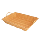 Thumbnail image #1 for Thunder Group PLBN1611T Rectangular Polypropylene Fast Food Basket, Natural, 16 x 11 x 3 in, with Handles Case of 36