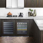 Thumbnail image #2 for Summit Commercial Summit Appliance SDHW2442PNR Commercial Undercounter Wine Cooler, 24"W, 1.8 cu. ft., Black Cabinet, Glass Door