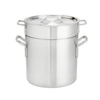 Thumbnail image #1 for Browne Foodservice Thermalloy® 5813220 20 qt Aluminum Double Boiler Set, 3-Piece, with Solid Insert and Cover