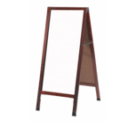 Thumbnail image #1 for AARCO Products MA-35 Sidewalk Markerboard, 18"W x 42"H, White Melamine, Solid Oak A-Frame