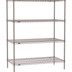 Thumbnail image #1 for Metro Super Erecta SE-2460K4-63-S4 Wire Stationary Starter Wire Shelving Unit, 60"W x 24"D x 63"H, 600 lb. capacity per shelf, 2000 lb. capacity per