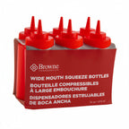 Thumbnail image #1 for Browne USA Foodservice 57801705 16 oz Red Wide-Mouth No-Drip Squeeze Bottle