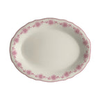 Thumbnail image #1 for Steelite International HL Ivory HL52763878 Oval China Platter, 12.625" x 9.75", Carolyn Giselle Rose, Scalloped Edge 1 Dozen