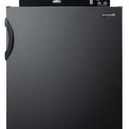Thumbnail image #1 for Summit Commercial Summit Appliance MRF66BKA Compact Microwave/Refrigerator-Freezer Combination, Black, 700W Microwave, Automatic-Defrost Refrigerator