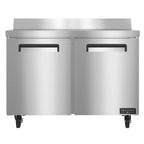 Thumbnail image #1 for Hoshizaki Valiance Series VWF48A Two-Section Stainless Steel Worktop Freezer, 47-3/4"W, Solid Doors, Side-Mounted Refrigeration