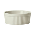 Thumbnail image #1 for Winco FRR-8-AW Fluted Porcelain Ramekin/Sauce Cup, 8 oz., American White, 4"W x 4"D x 1-1/2"H Case of 3 Dozen