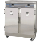 Thumbnail image #1 for SecoSelect C9D2 Mobile Heated Holding Cabinet, Half-Height, 2 Solid Doors, Stainless Steel, Holds (18) 12" x 20" Pans