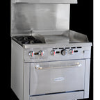Thumbnail image #5 for Serv-Ware SGR-2B-24G 36-Inch Commercial Gas Range with 2 Open Burners, 24-Inch Griddle, and Standard Oven