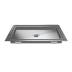 Thumbnail image #1 for Winholt Equipment FLRTRGH-2436H4-14GA Stainless Steel Floor Trough, 24" W x 36" L x 4" H, 14 Gauge, Removable Grate