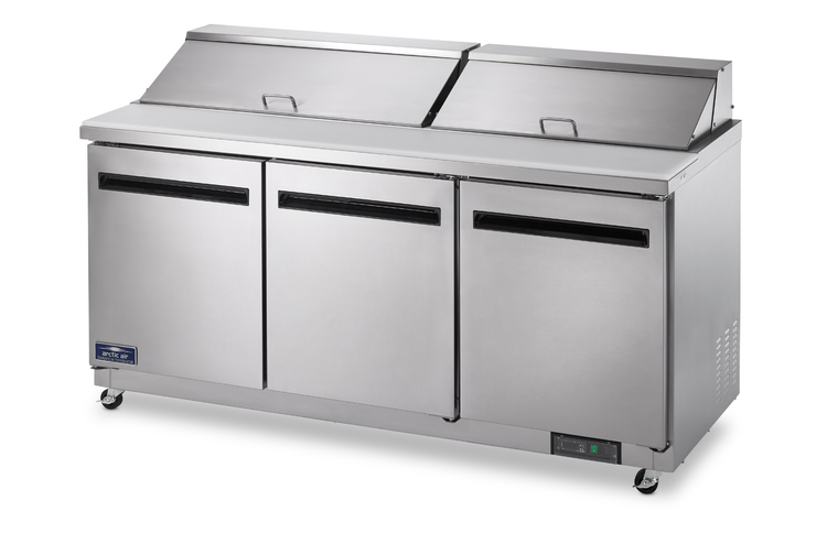 Product image #5 for Arctic Air AST72R Three-Section Refrigerated Sandwich/Salad Prep Table, 71-1/2-Inch Wide, 18 Cu. Ft.