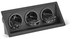 Thumbnail image #4 for Vollrath Flush-Mount Flatware Holder with 3 Cylinders, 3-Compartment, Black ABS/Smoked Acrylic