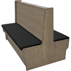 Thumbnail image #1 for Oak Street Shepard SHEP-7242-DBL-VSWB Double Restaurant Booth, 72"L x 42"H, Wood Back, Upholstered Seat, Closed Base, Oak Construction