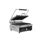 Thumbnail image #2 for Hakka Brothers Corp EasyRose CPG-175 Electric Panini Grill, 15"W x 11"D Ribbed Cast-Iron Plate, Manual Temperature Control