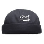 Thumbnail image #1 for Chef Revival H060BK Chef Beanie, Elastic Headband, 100% Cotton, Black