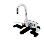 Thumbnail image #4 for Steel Works Stainless SWFW-4-4GWRLL Commercial Wall-Mount Gooseneck Faucet, 4-Inch Centers, 4-Inch Spout Case of 20