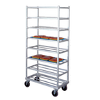 Thumbnail image #1 for New Age Universal 1355 Mobile Aluminum Platter Rack, 8 Shelves, End Loading, for 10 x 30 or 12 x 30 Platters
