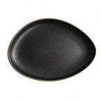 Thumbnail image #1 for Kadra Kitchenware Vikko Thunder VT-1701 China Plate, 9-1/4 in, Rounded Triangle, Black Case of 12
