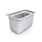 Thumbnail image #1 for CAC China STPQ-23-6 Stainless Steel Solid Hotel Pan, 1/4 Size, 6" Deep, 23 Gauge Case of 24