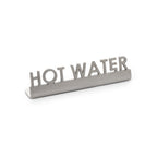 Thumbnail image #1 for American Metalcraft MSSHW3 Mini Stainless Steel Laser-Cut Hot Water Sign, 0.6"W x 3"D x 0.7"H Case of 144
