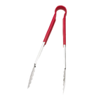 Thumbnail image #1 for Browne USA Foodservice 5513RD 16-inch One-Piece Stainless Steel Tongs with Red PVC-Coated Handle