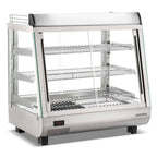 Thumbnail image #1 for USR Brands Marchia SHCC96 Heated Countertop Display Case, 26.5"W, 3.4 cu. ft., Sliding Front and Rear Doors, 3 Adjustable Wire Shelves