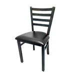 Thumbnail image #1 for Oak Street CM-234R Rustic Ladder-Back Metal Dining Chair, Welded Steel Frame, Vinyl Seat Ships Unattached