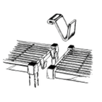 Thumbnail image #1 for SPG International Amco AOCLIPCP Chrome Shelving Clip Add-On for Shelves Without Posts