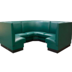 Thumbnail image #1 for ATSMFG ATS AT&S-ATQ-W48-P GR7 MFG 3/4-Circle Upholstered Corner Booth, 48" x 90" x 90" x 48"L, 48" High, Plain Back