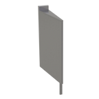 Thumbnail image #1 for Glastender, Inc. Elevation E-CIW-10 Underbar Inside Wedge Corner Fillerboard, 10° Angle, 24" Deep, Stainless Steel, Backsplash, No Legs