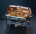Thumbnail image #2 for Mesa 8 Qt Rectangular Hammered Copper Roll-Top Chafer