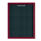 Thumbnail image #1 for AARCO Products OADCW4836RL Enclosed Directory Board, 36"W x 48"H, Aluminum Frame, Swing Door, Indoor/Outdoor, Includes Letter Set