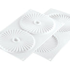 Thumbnail image #1 for JB Prince Silikomart MA279 Silicone Plissé Pastry Mold, 100 mL Cavity, 2 Indents