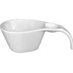 Thumbnail image #1 for International Tableware FA-401 Porcelain Sampling Bowl, 2 oz., Round, with Handle, 4-3/4" x 2-1/2" x 1-1/2"H Case of 2 Dozen