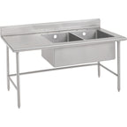 Thumbnail image #1 for IMC/Teddy WTBC-2460-16 Stainless Steel Work Table, 60"W x 24"D, 16-Gauge 304 Top, 5" Backsplash, Open Base with Crossrails