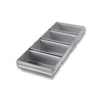 Thumbnail image #1 for Chicago Metallic Bakeware 44245 4-Compartment Pullman Bread Pan Set, Coated Aluminized Steel, Strapped Case of 6