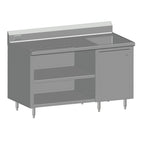 Thumbnail image #1 for SPG International Universal Stainless BC-60R Stainless Steel Beverage Counter with Right-Side Integral Sink, 60"W x 30"D