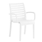 Thumbnail image #1 for Grosfillex Astoria UT945004 Outdoor White Plastic Stacking Armchair Case of 16