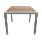 Thumbnail image #1 for Oak Street OD-TK3030-B Indoor/Outdoor Table, 30 x 30 in, Brown Synthetic Teak Plank Top, Standard Height
