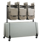 Thumbnail image #2 for Alpine Industries ADI690-01 Chair and Table Combo Cart, 65 x 33.7 x 67 in