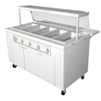 Thumbnail image #1 for IMC/Teddy SHFC-5-77 Mobile Electric Hot Food Counter, 5-Pan, Stainless Steel, Enclosed Heated Base, 77"W