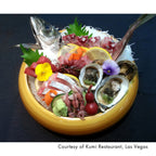 Thumbnail image #2 for Korin Inc Karin NR-116-31 Round Plastic Sushi Oke Bowl, 12-1/8" Diameter x 2-3/4" High, Wood Design