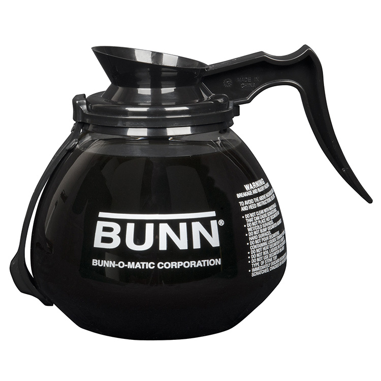 Product image #2 for BUNN 64 oz Glass Coffee Decanter with RFID and Black Handle, 3/Case