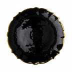 Thumbnail image #1 for Kadra Kitchenware Vikko Decor VD-1306-BKG Charger Plate, 13-Inch, Black with Gold Rim Case of 12